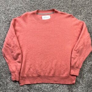 Brochu Walker Sweater Womens Large Pink 100% Cashmere Crewneck Pullover Knit